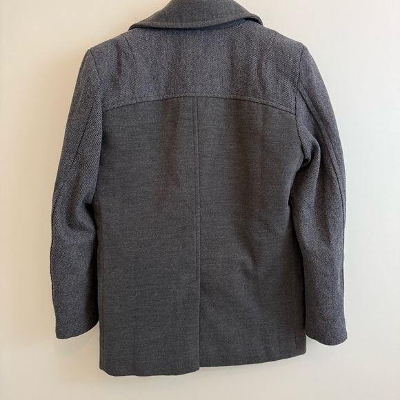 Charcoal Double-Breasted Pea Coat - Picture 7 of 13